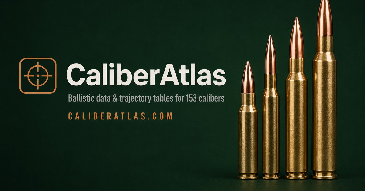 CaliberAtlas — Cartridge & Caliber Ballistics Database